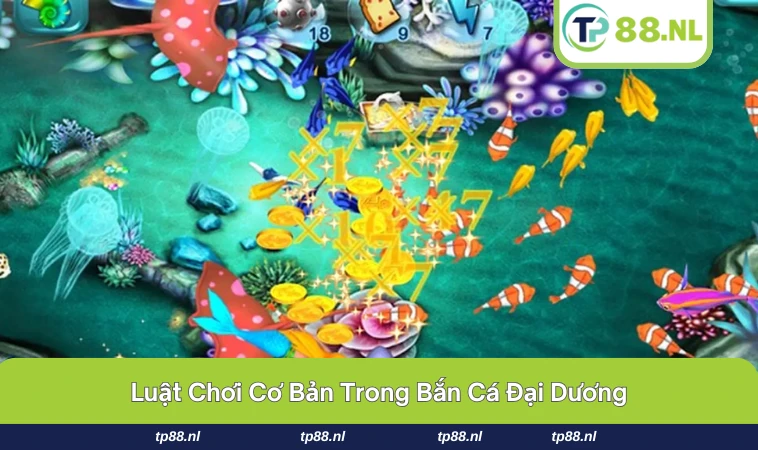 Bắn Cá Đại Dương - Trò Chơi Săn Thưởng Đỉnh Cao Nhất 2 Người chơi cần canh góc bắn chuẩn để hạ cá lớn.
