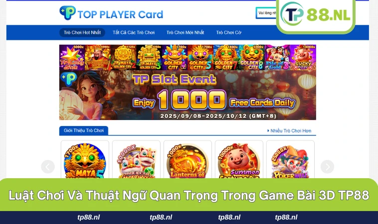 Một số thuật ngữ thường gặp trong game bài 3D tại TP88