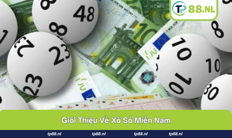 Vé xổ số phía Nam với các con số mở thưởng.