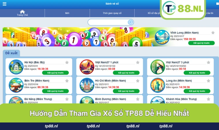 Các bước tham gia xổ số TP88 được hướng dẫn rõ ràng và dễ thực hiện.